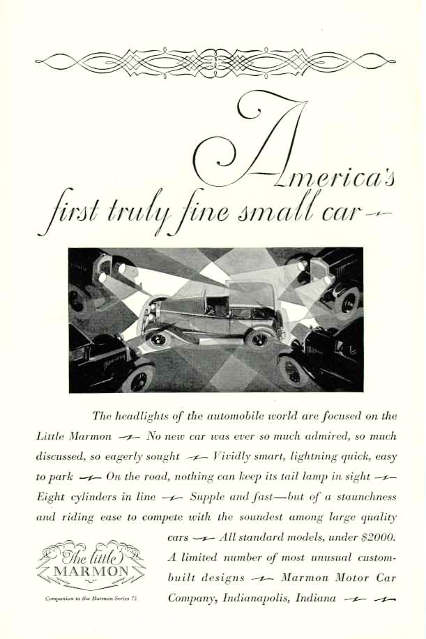 1927 Marmon Auto Advertising